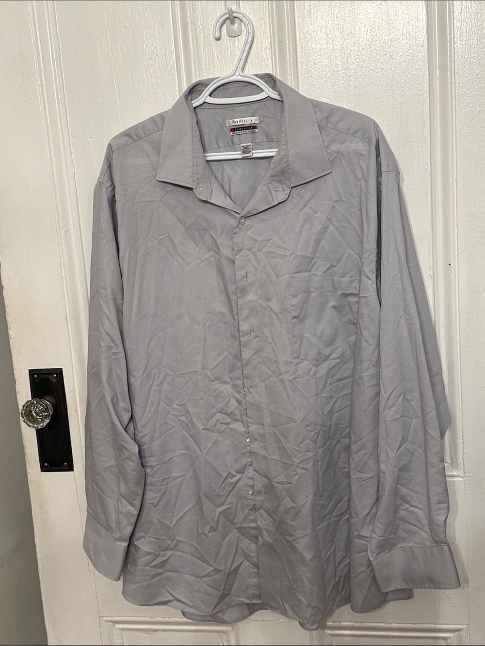 Van Heusen Gray Button-Up Long Sleeve Dress Shirt